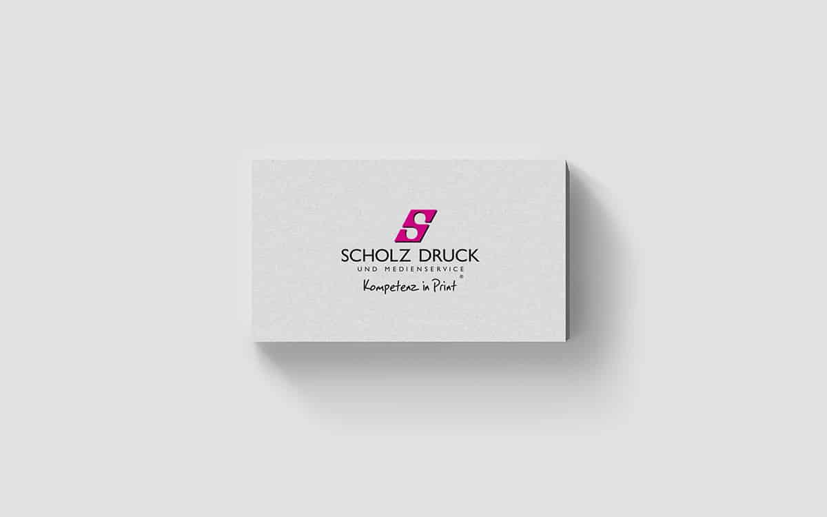 Visitenkarte mit Scholz-Druck Logo