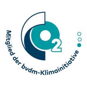 Klimaneutrales Drucken Logo vom Verband Druck und Medien der Druckerei Scholz aus Dortmund