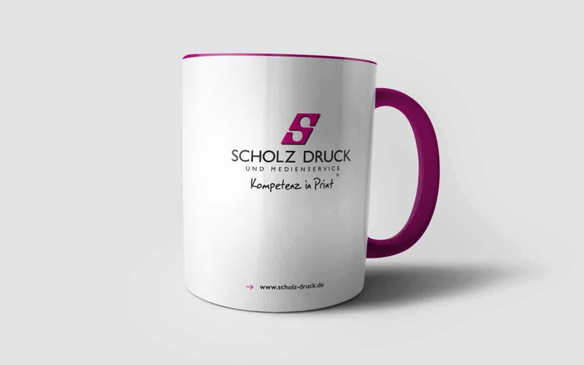 Scholz Druck Tasse bedrucken drucken Druckerei Scholz-Druck